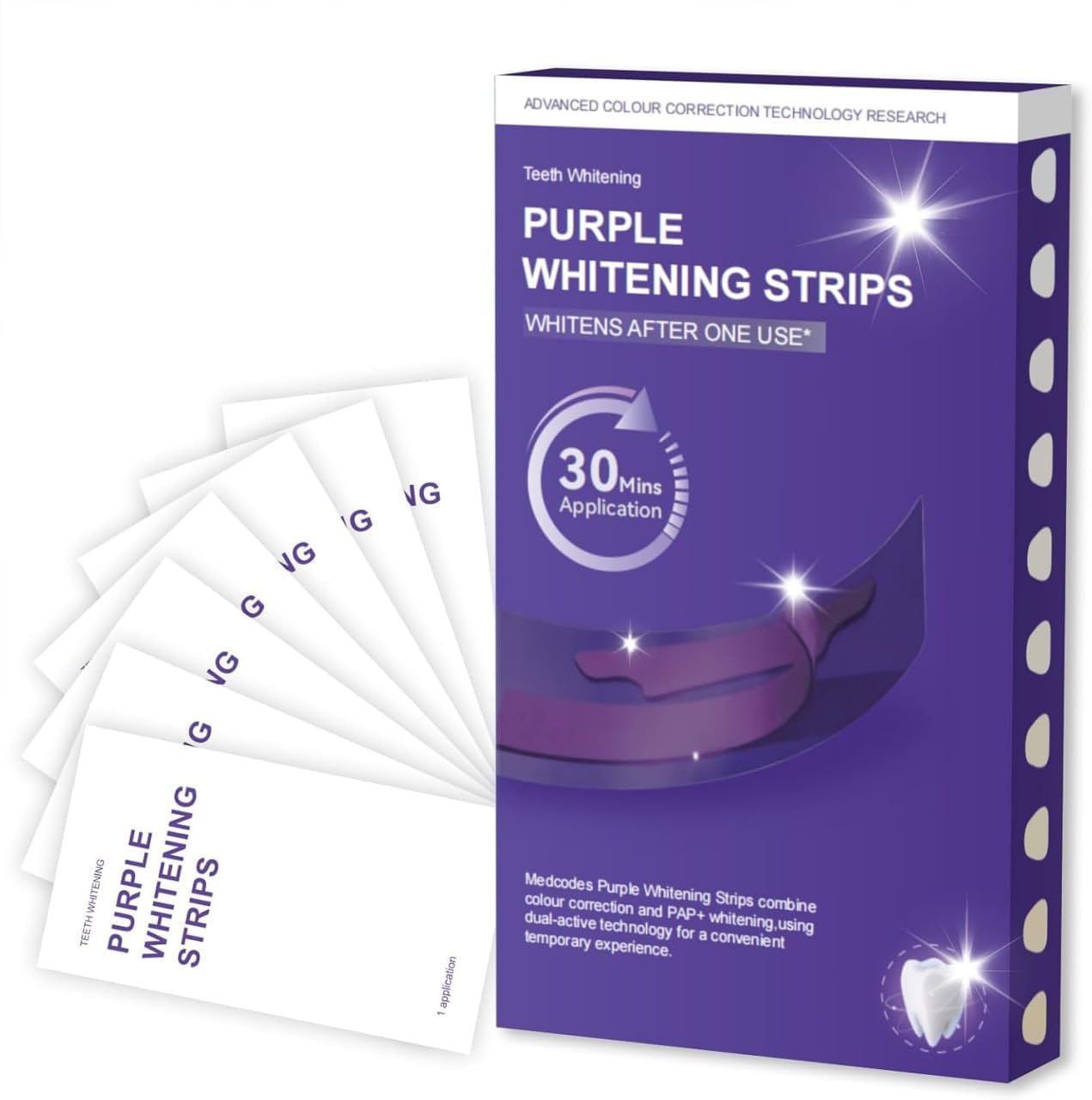 Purple Teeth Whitening Strips [pack of 7]