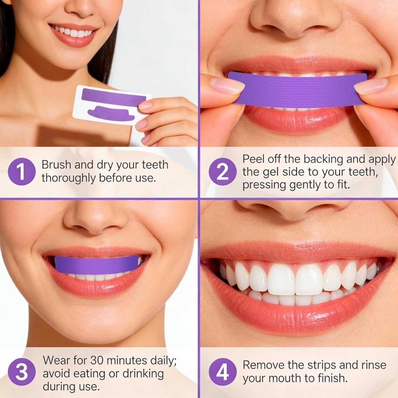 Purple Teeth Whitening Strips [pack of 7]