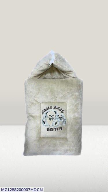 Baby Velvet Carry Nest Hooded Beige for Home & Travel