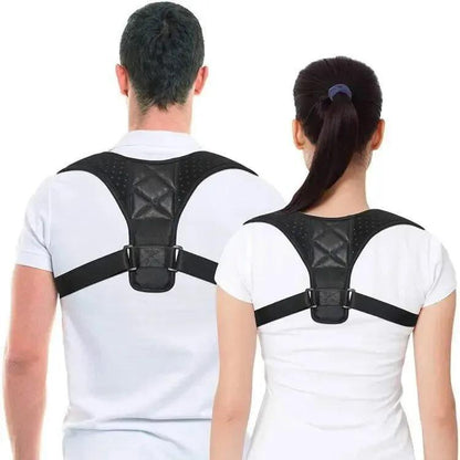 Portable Posture Corrector Belt Black Durable for Men Women