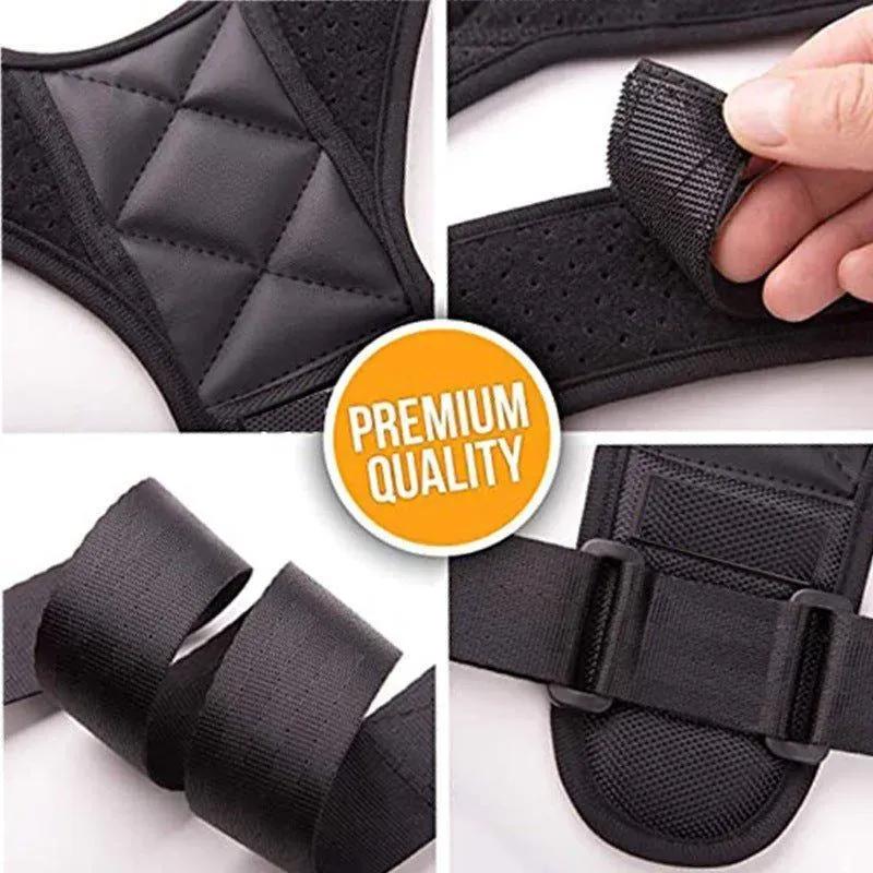 Portable Posture Corrector Belt Black Durable for Men Women