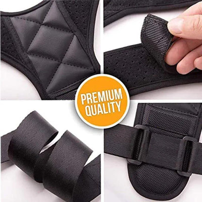 Portable Posture Corrector Belt Black Durable for Men Women
