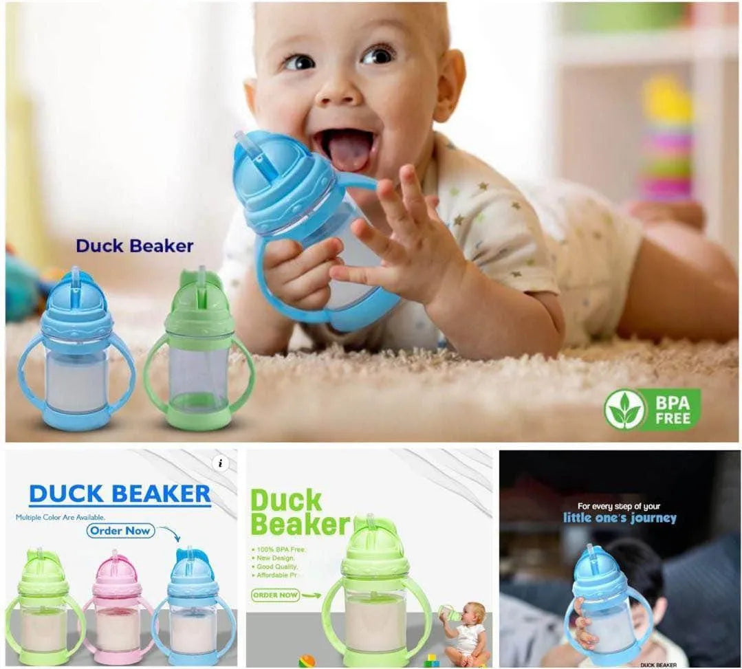 Baby Duck Beaker with Spoutless Design for Babies 6M+