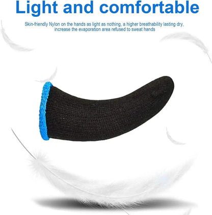 Mobile Gaming Thumb Sleeves Black Anti-Sweat Slip-Proof