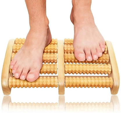 High Quality Natural Wooden Foot Massage Roller – Manual Reflexology Foot Massager