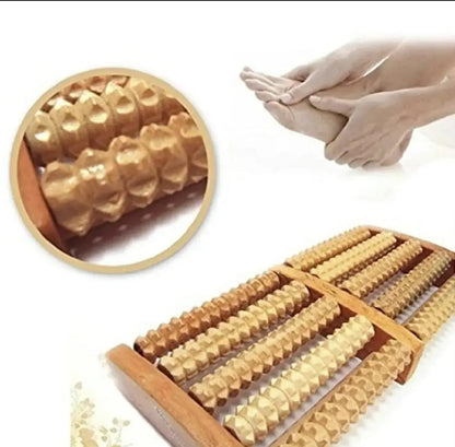 High Quality Natural Wooden Foot Massage Roller – Manual Reflexology Foot Massager