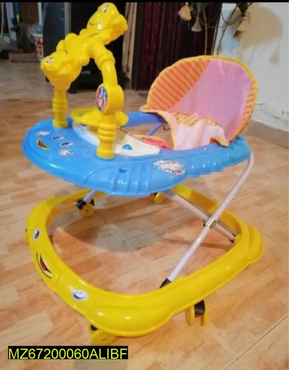 Baby Walker Yellow Blue Fiber Safety Daily Use