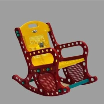 Kids Rocking Chair Red Yellow Ferozie Plastic