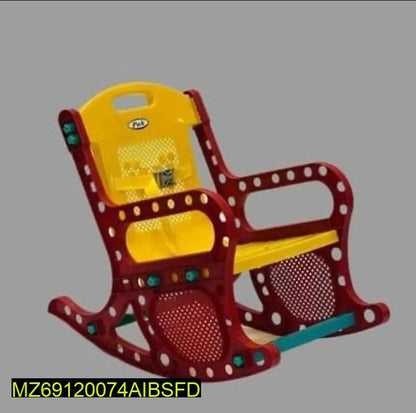 Kids Rocking Chair Red Yellow Ferozie Plastic
